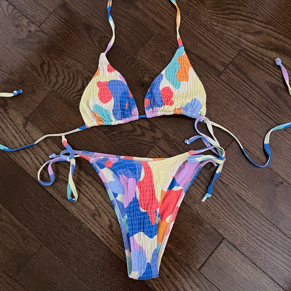 Multi Colored Triangle Bikini Set - image 3